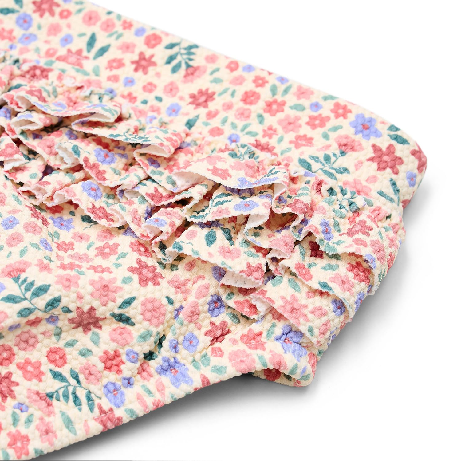 Badehose / Schwimmwindel mit Rüschen - Dreamy Flowerfield rosa (Gr. 74/80)
