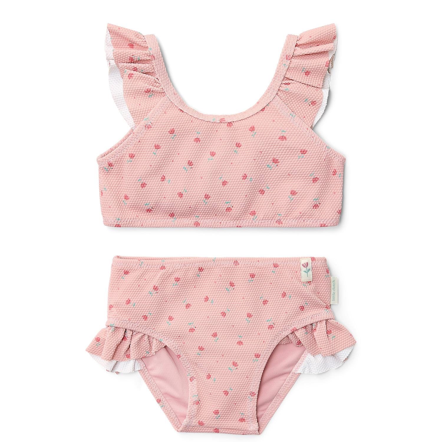 Bikini mit Volants / Rüschen - Sunny Flowers Blush (Gr. 62/68)