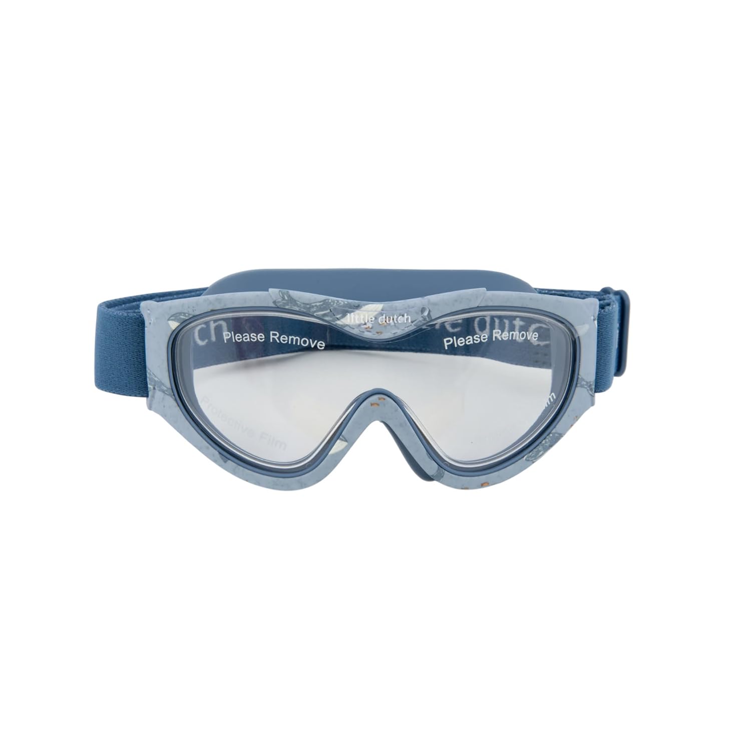 Kinder Schwimmbrille mit Stoffband - Ocean World blau (Gr. 5-8 Jahre)