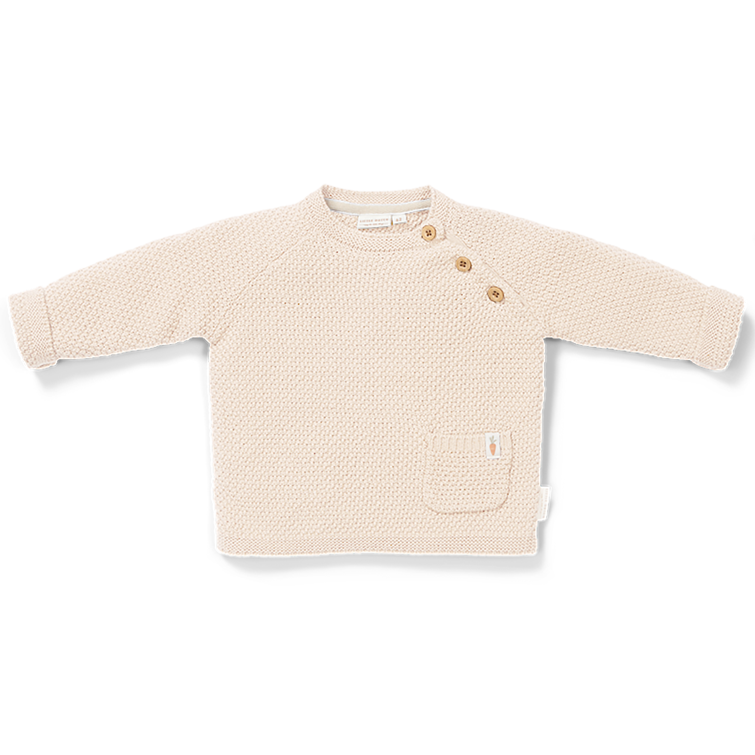 Long Sleeve Shirt / Pullover gestrickt Newborn Naturals sand (Gr. 56)