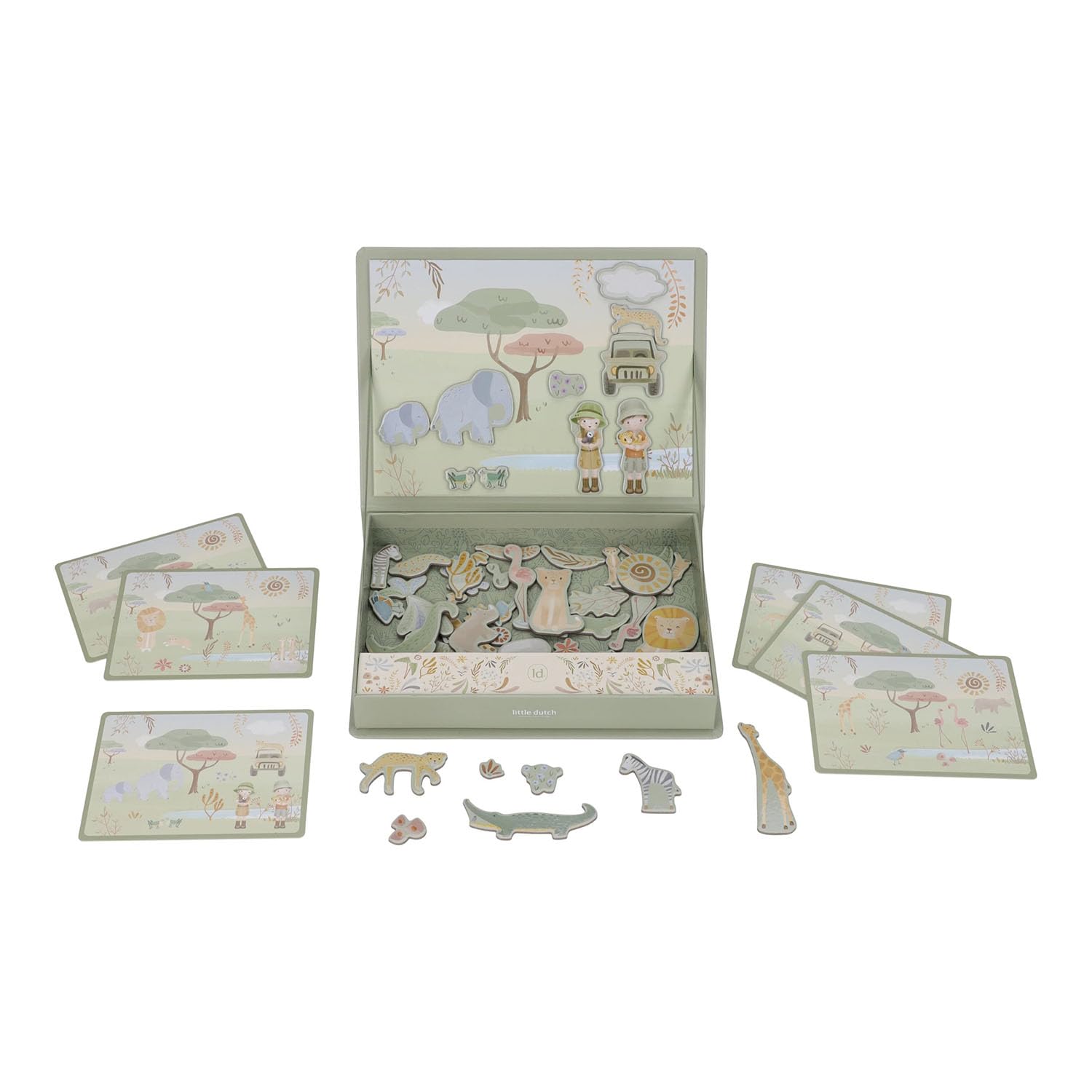 Magnet Spielbox - Safari Friends grün