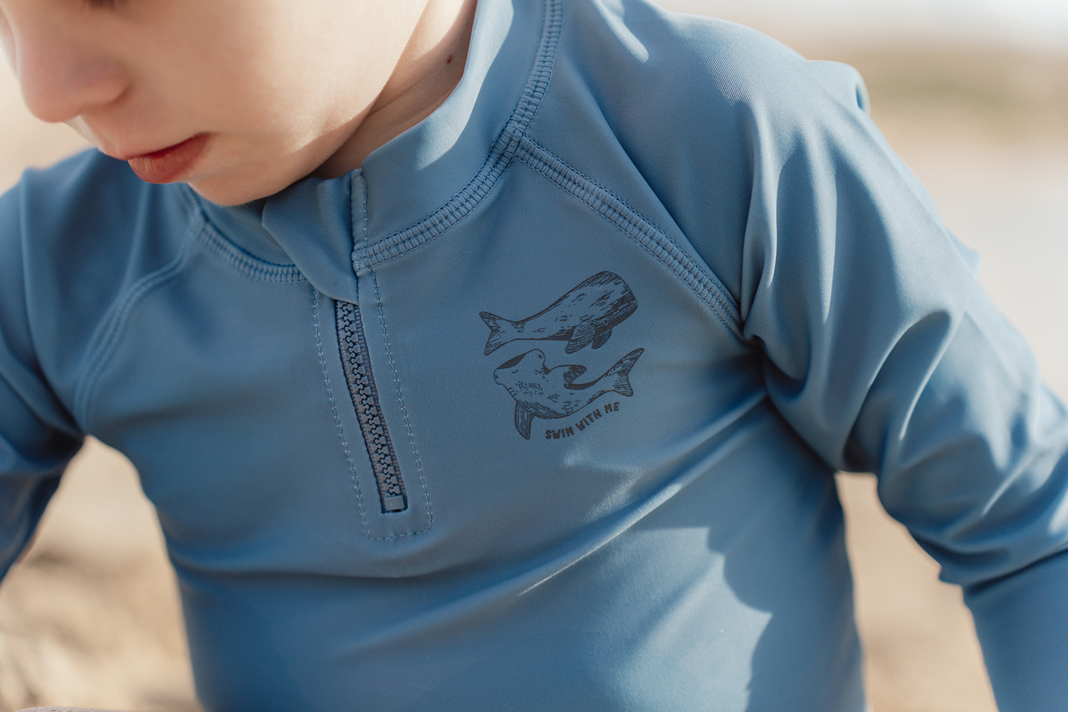 Schwimmshirt langarm Blue Whale blau (Gr. 86/92)