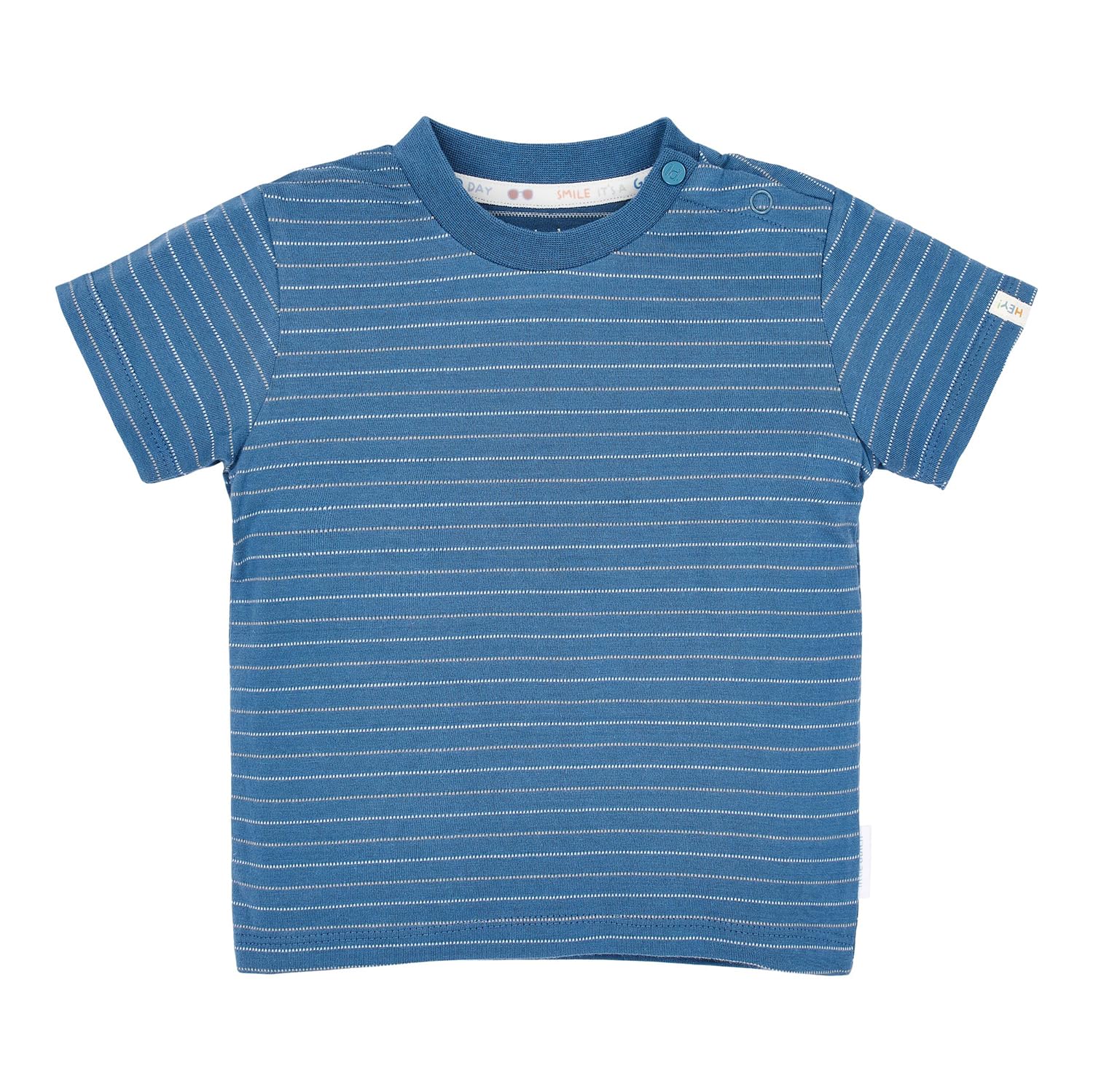 T-Shirt mit Streifen Indigo - Forest Friends blau (Gr. 74)