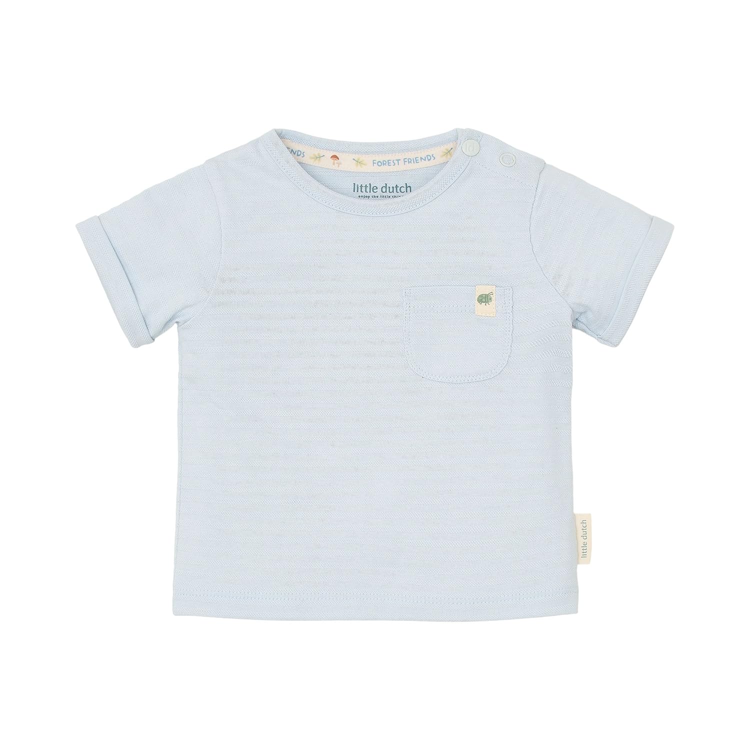 T-Shirt mit Streifen Baby Blue - Forest Friends blau (Gr. 50)