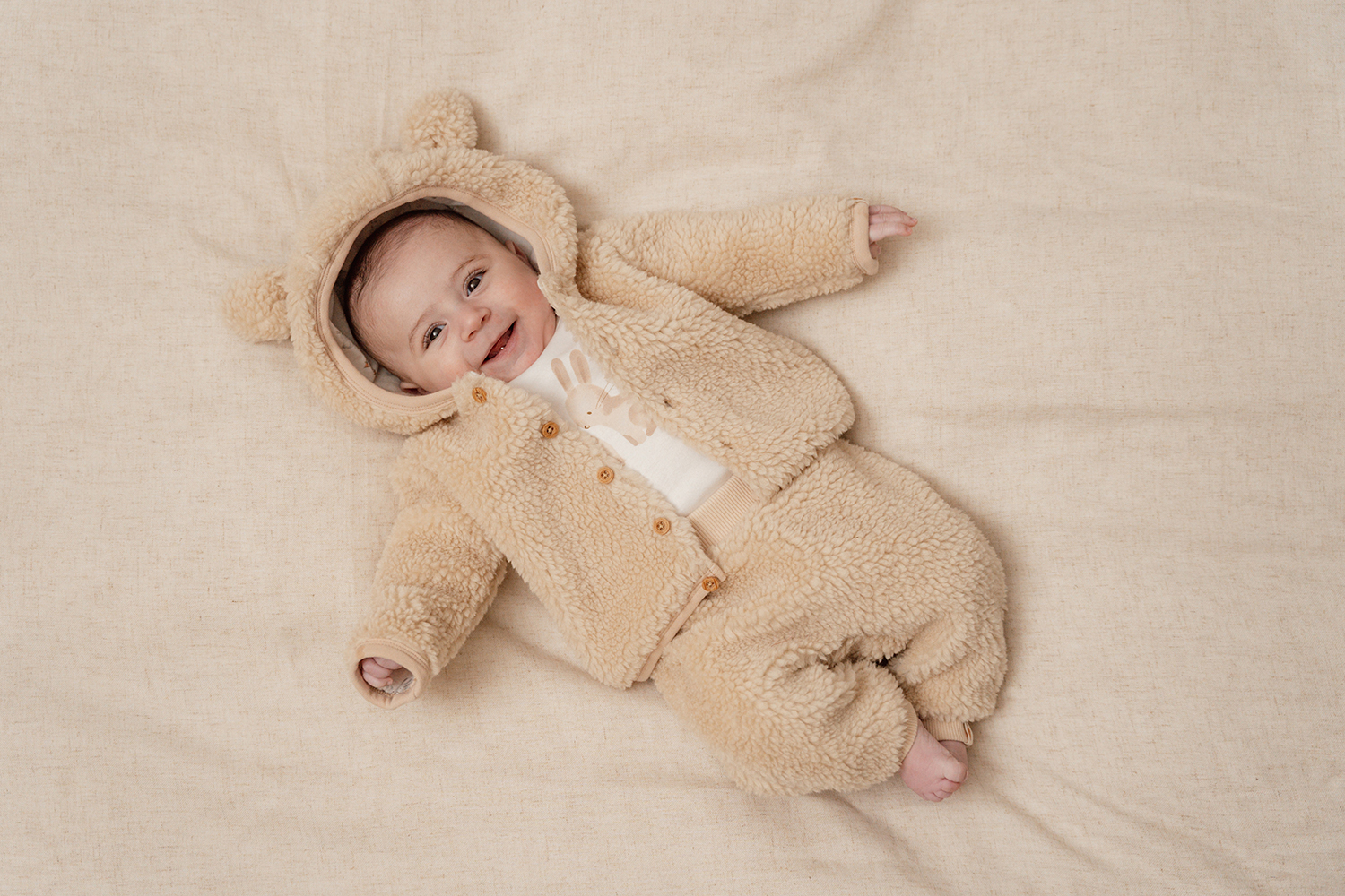 Hose Bunny Teddyfell Winter beige (Gr. 86)