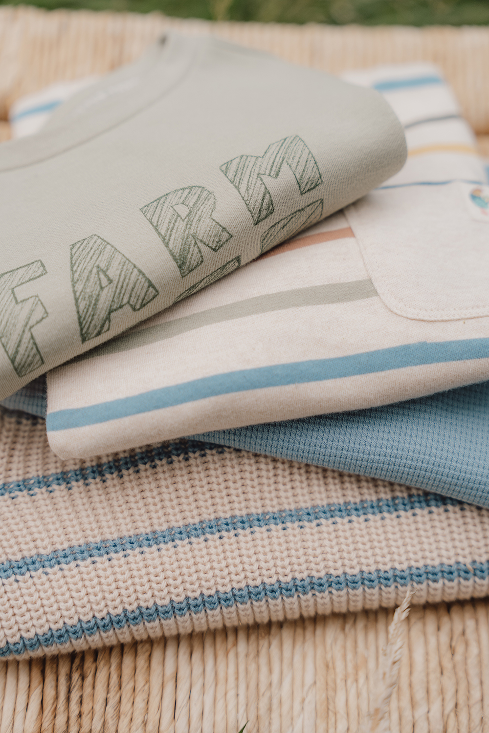 Long Sleeve Shirt / Langarmshirt gestreift - Little Farm (Gr. 86)