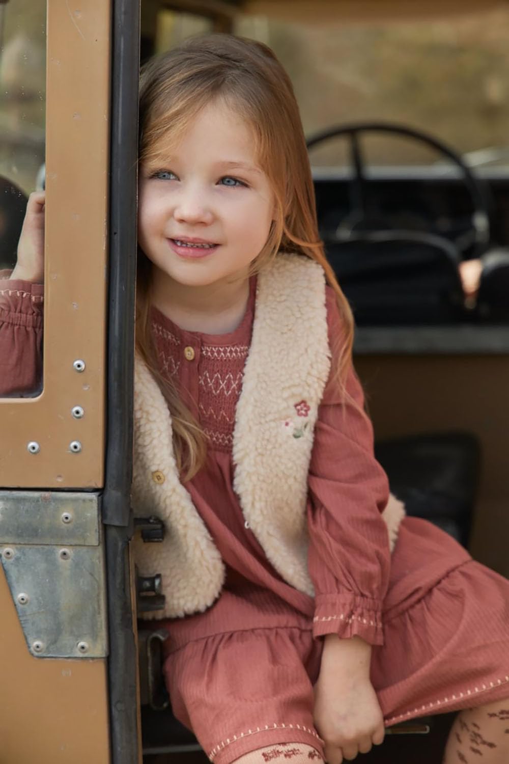 Kleid langärmlig Deep Berry - Safari Friends rosa (Gr. 92)