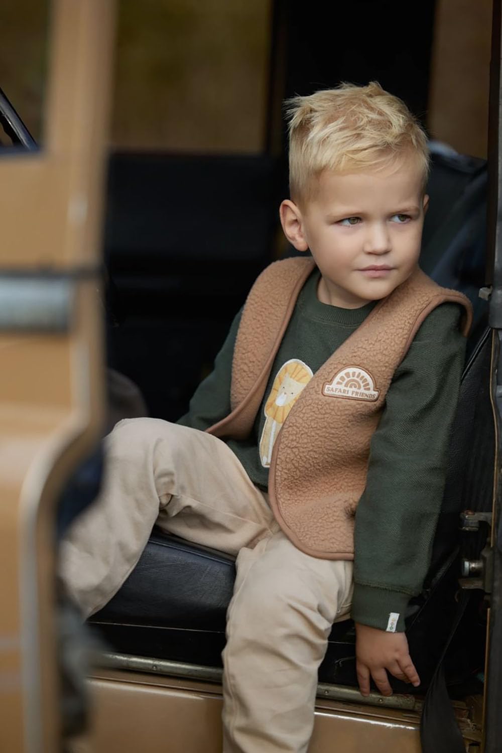 Hose / Jogginghose Warm Taupe - Safari Friends beige (Gr. 74)
