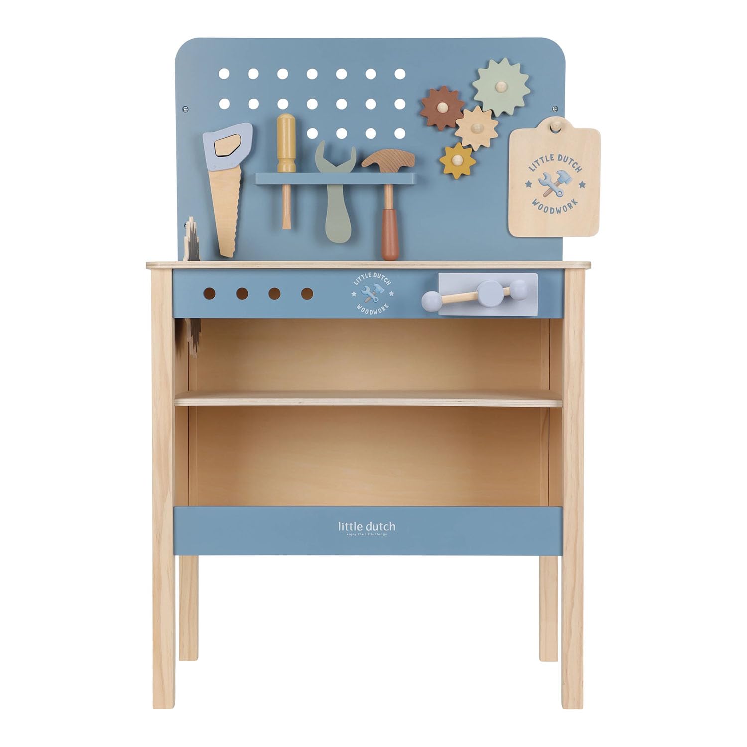Holz Spielwerkbank inkl. Werkzeug - Essentials blau