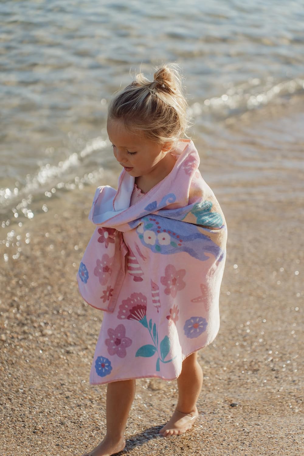 Handtuch / Strandhandtuch - Dreamy Mermaid rosa (60x120 cm)