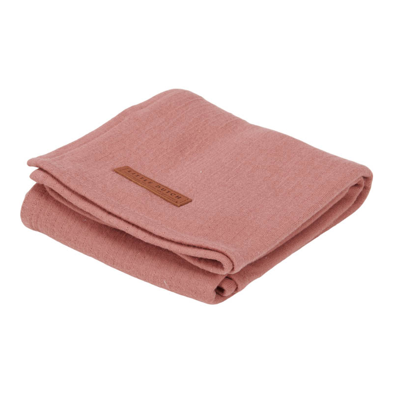 Musselin Swaddle Tuch / Pucktuch Pure pink blush (120x120 cm)
