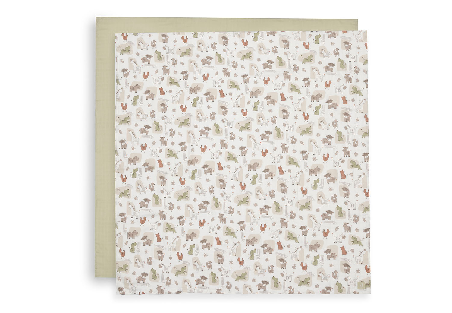 Mulltücher Swaddle 2er Set - Barn Buddies (115x115 cm)