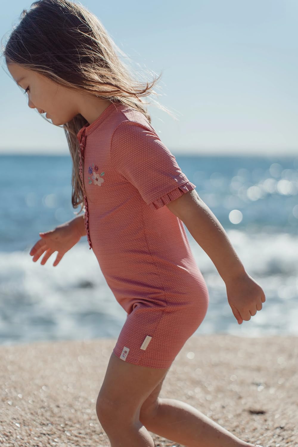 Schwimmanzug mit Rüschen und Glitzer - Dreamy Pink Sparkle rosa (Gr. 86/92)