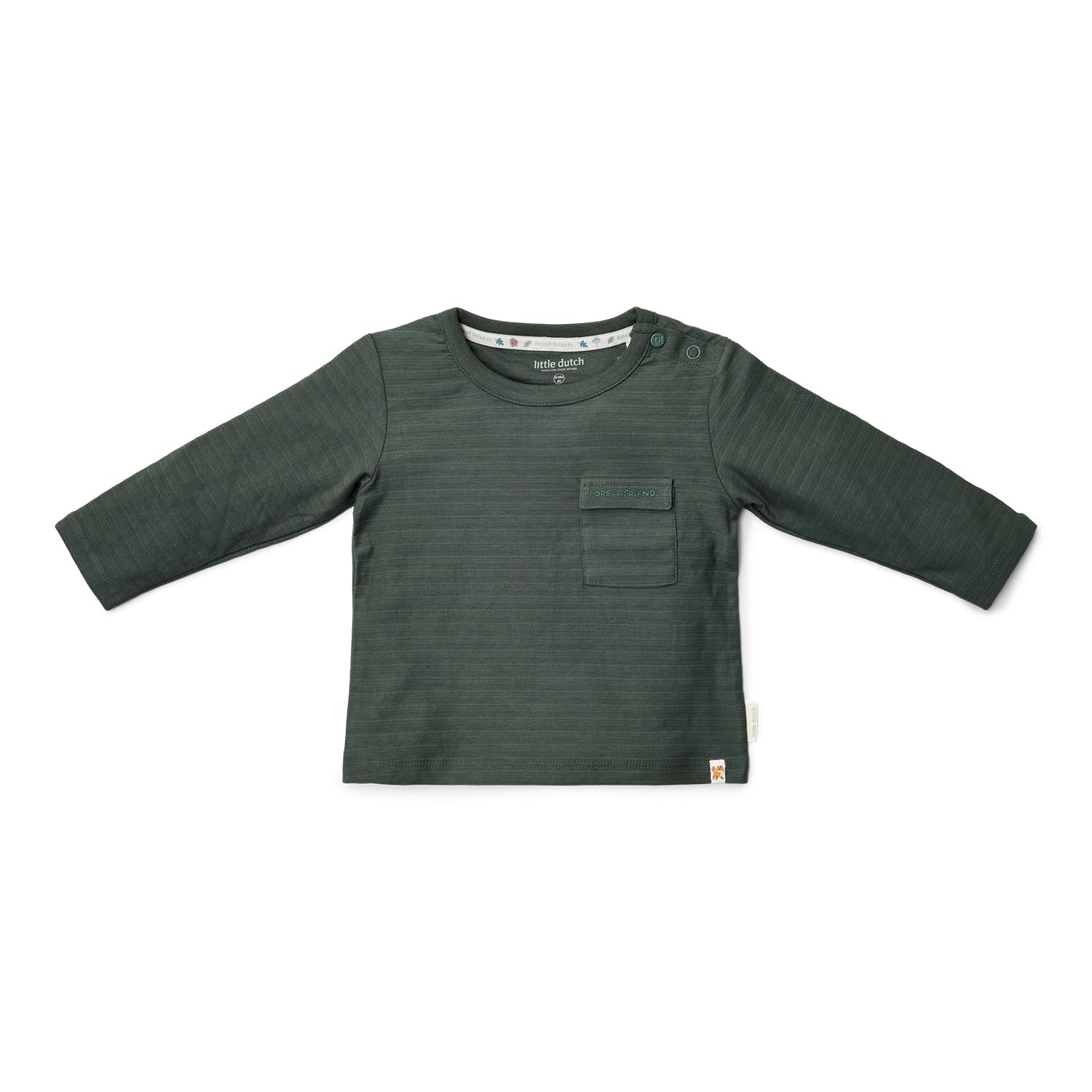 Long Sleeve Shirt / Langarmshirt Night Green - Forest Friends grün (Gr. 74)