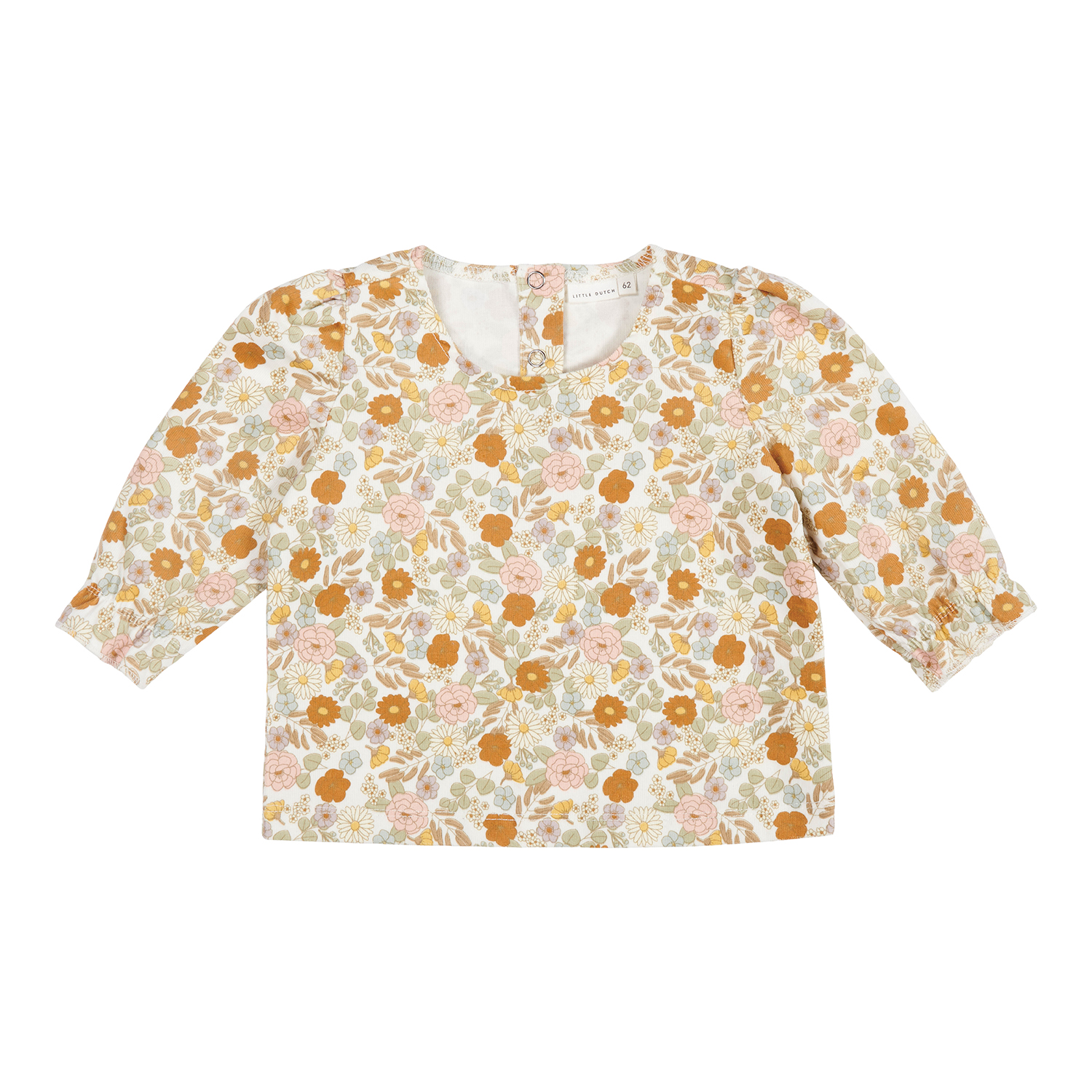 Long Sleeve Shirt / Langarmshirt mit Puffärmel Vintage Little Flowers (Gr. 50/56)