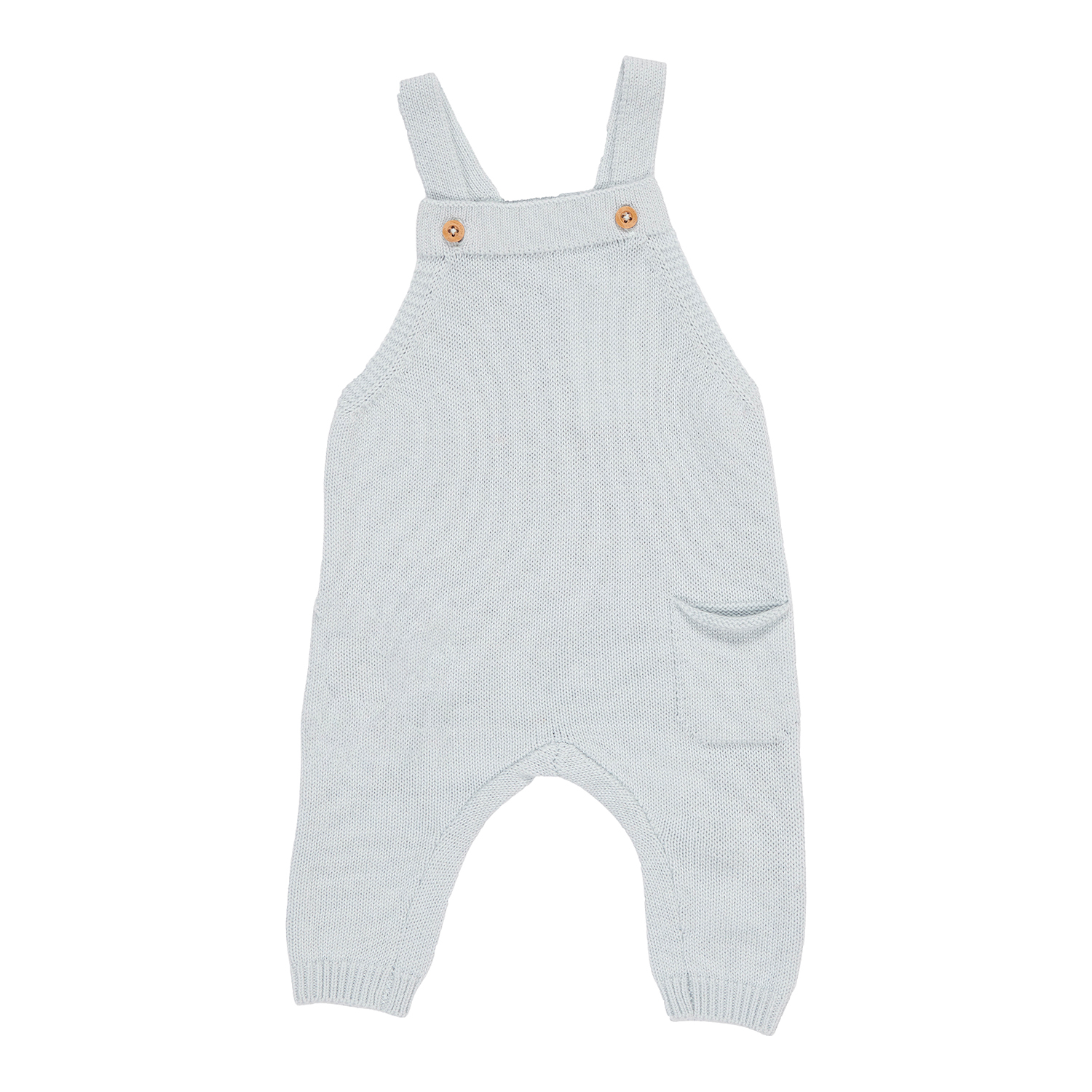 Latzhose gestrickt soft blau (Gr. 80) Latzhose gestrickt soft blau (Gr. 80)