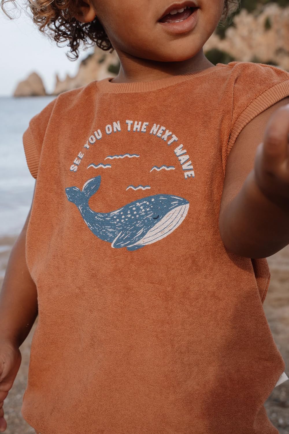 Bekleidungsset aus Tank Top und Shorts - Ocean World braun (Gr. 62/68)