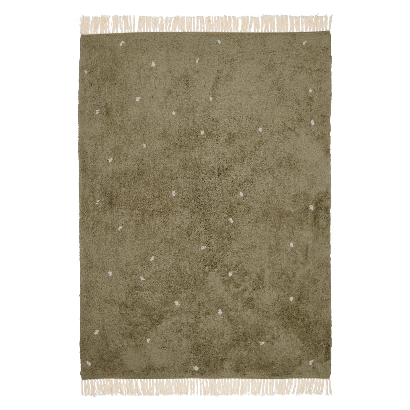Teppich mit Punkten Pure olive (170x120 cm)