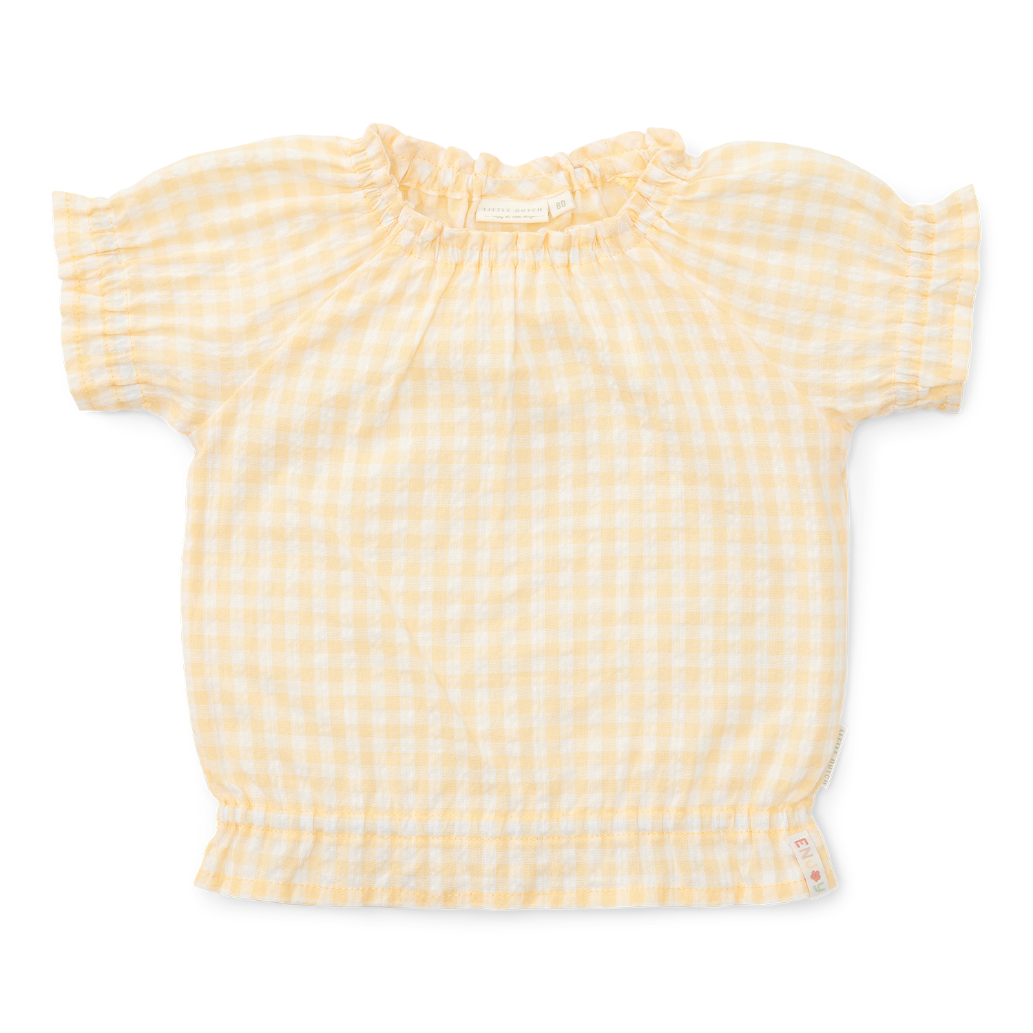T-Shirt / Bluse Sunshine Checks Little Farm gelb (Gr. 86)