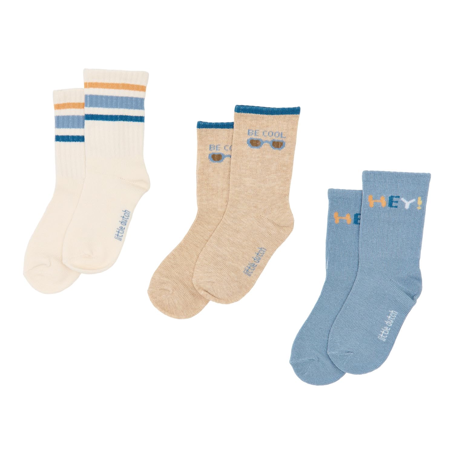 Babysocken 3er Set - Forest Friends blau beige (Gr. 17-19)