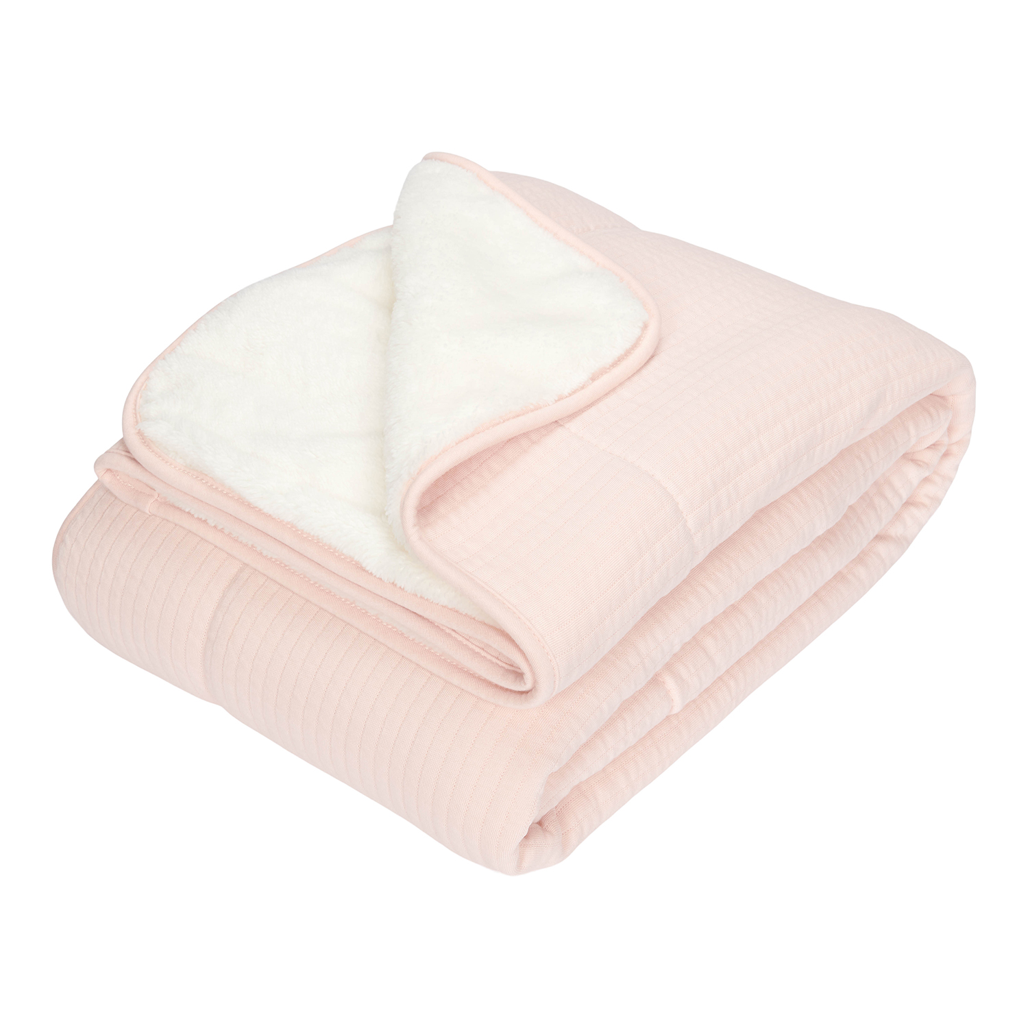 Kinderdecke mit Nickistoff Pure soft pink (110x140 cm)