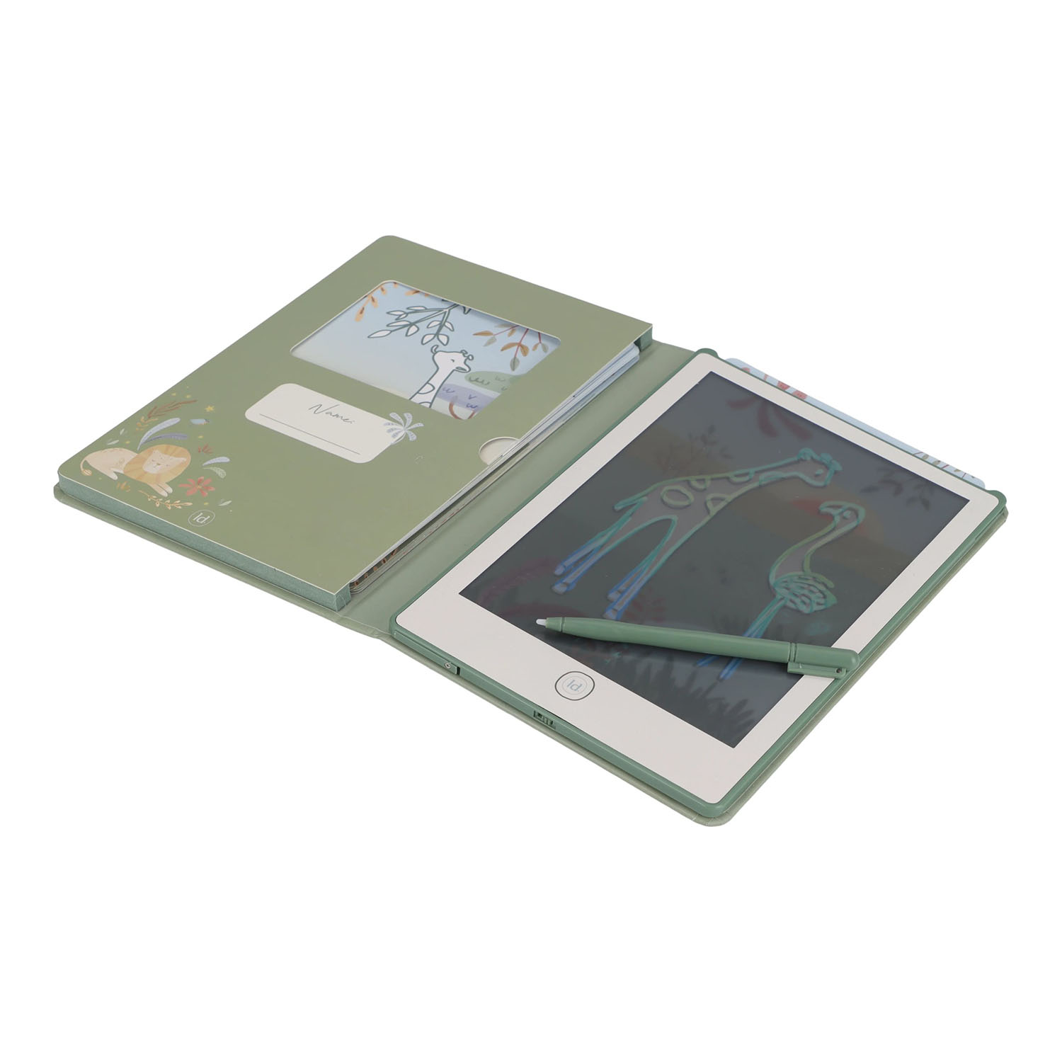 Zeichentablett / LCD Schreibtafel - Safari Friends grün