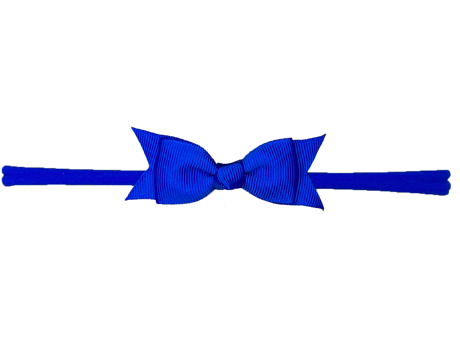 Haarband Schleife klein dünnes Band königsblau
