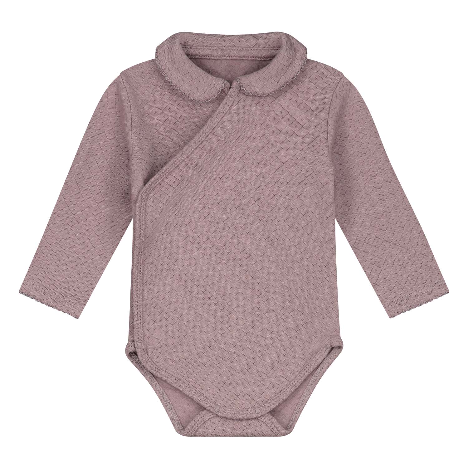 Body Charlotte langarm mit Kragen rose (Gr. 62/68) Body Charlotte langarm mit Kragen rose (Gr. 62/68)