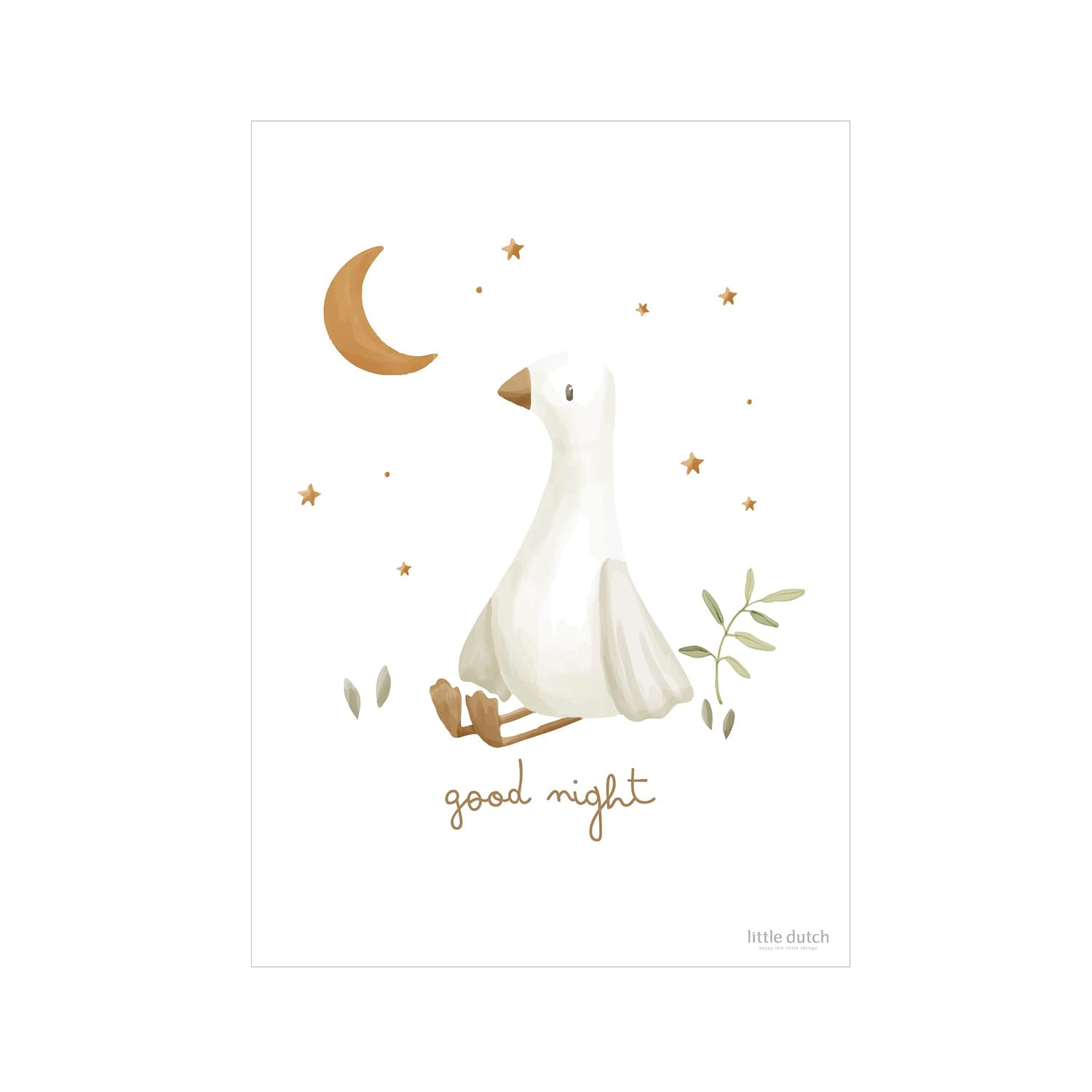 Poster A3 2-seitig Little Goose - Newborn Naturals weiß / beige
