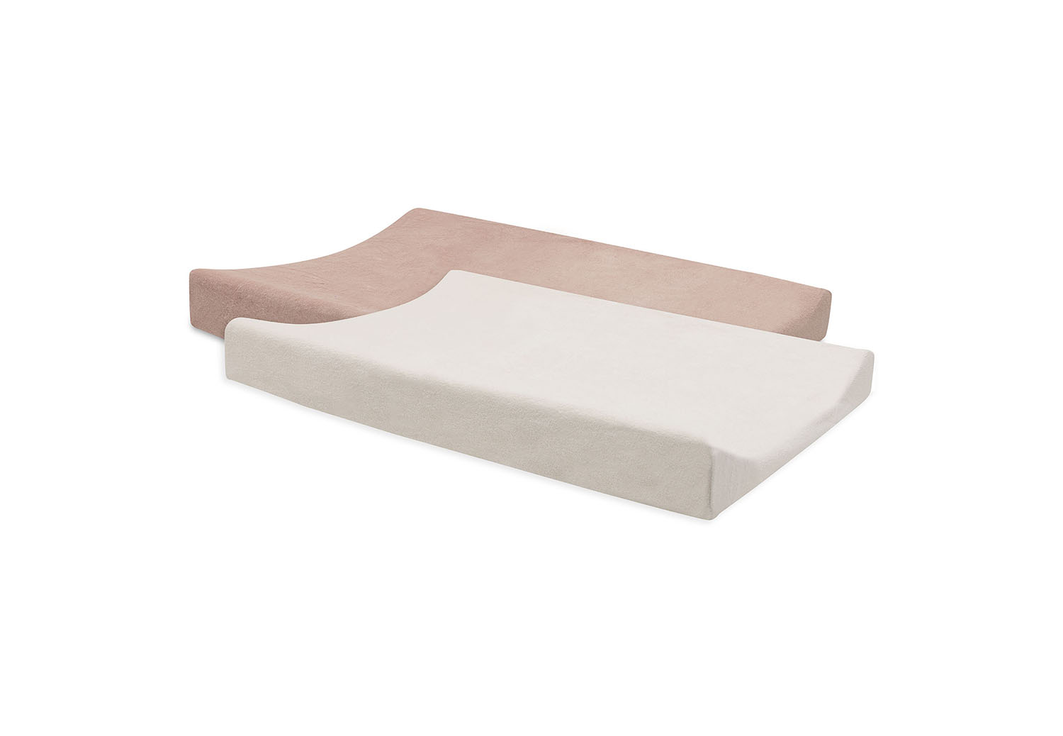 Wickelauflagenbezug 2er Set Frottee - Wild Rose / Ivory (50x70 cm)