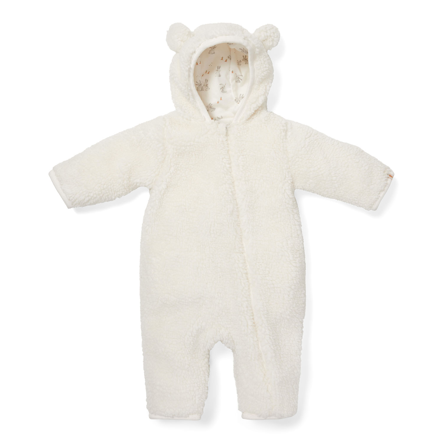 Overall / Strampler Bunny Teddyfell Winter weiß (Gr. 74/80)