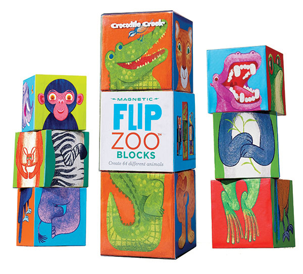 Magnet Würfel Puzzle Zoo Regenwald Tiere
