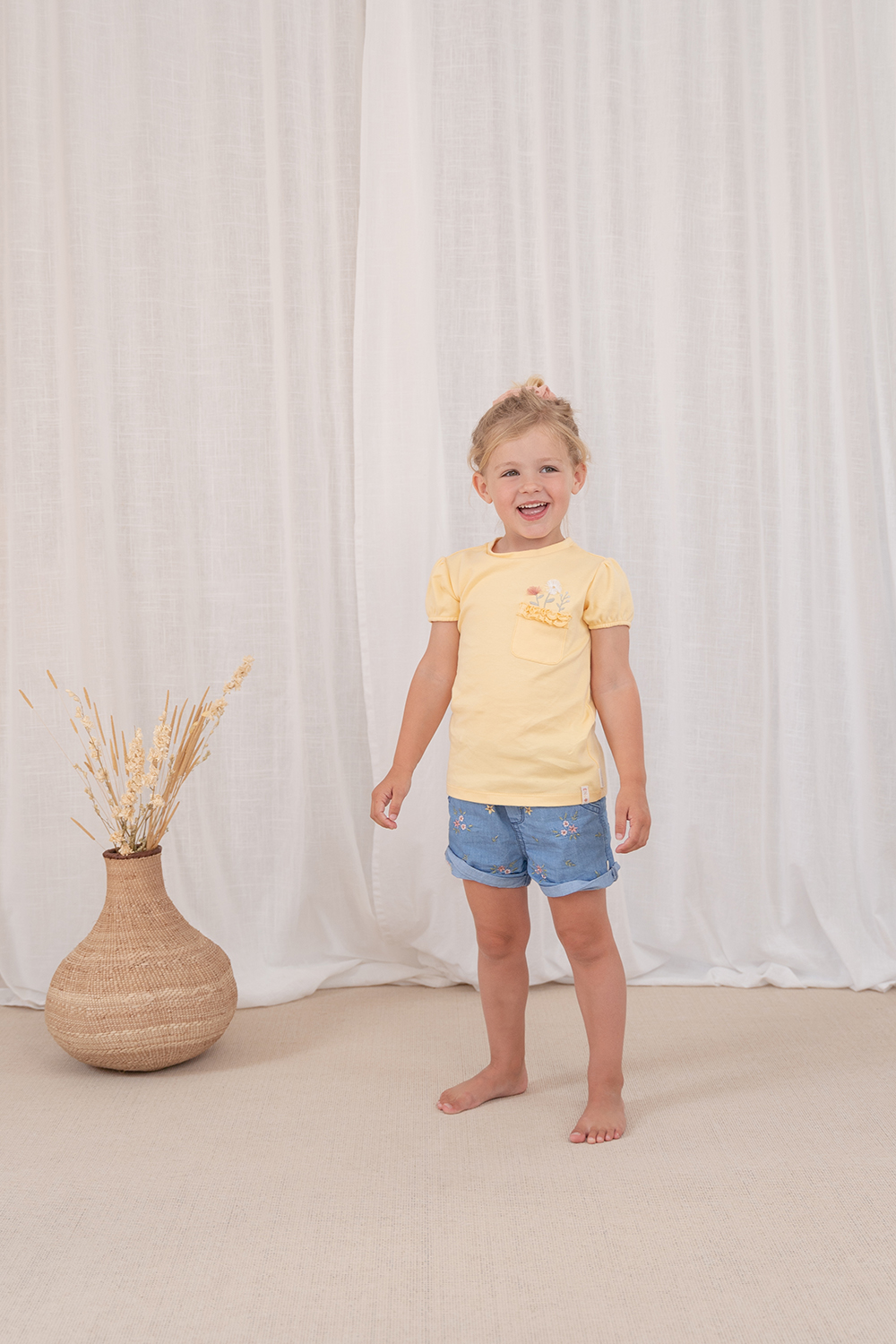 T-Shirt mit Puffärmel Honey Yellow - Little Farm gelb (Gr. 98)