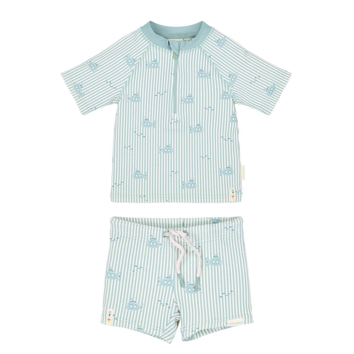 Schwimmshirt + Badehose 2er Set - Ocean Adventure grün (Gr. 98/104)