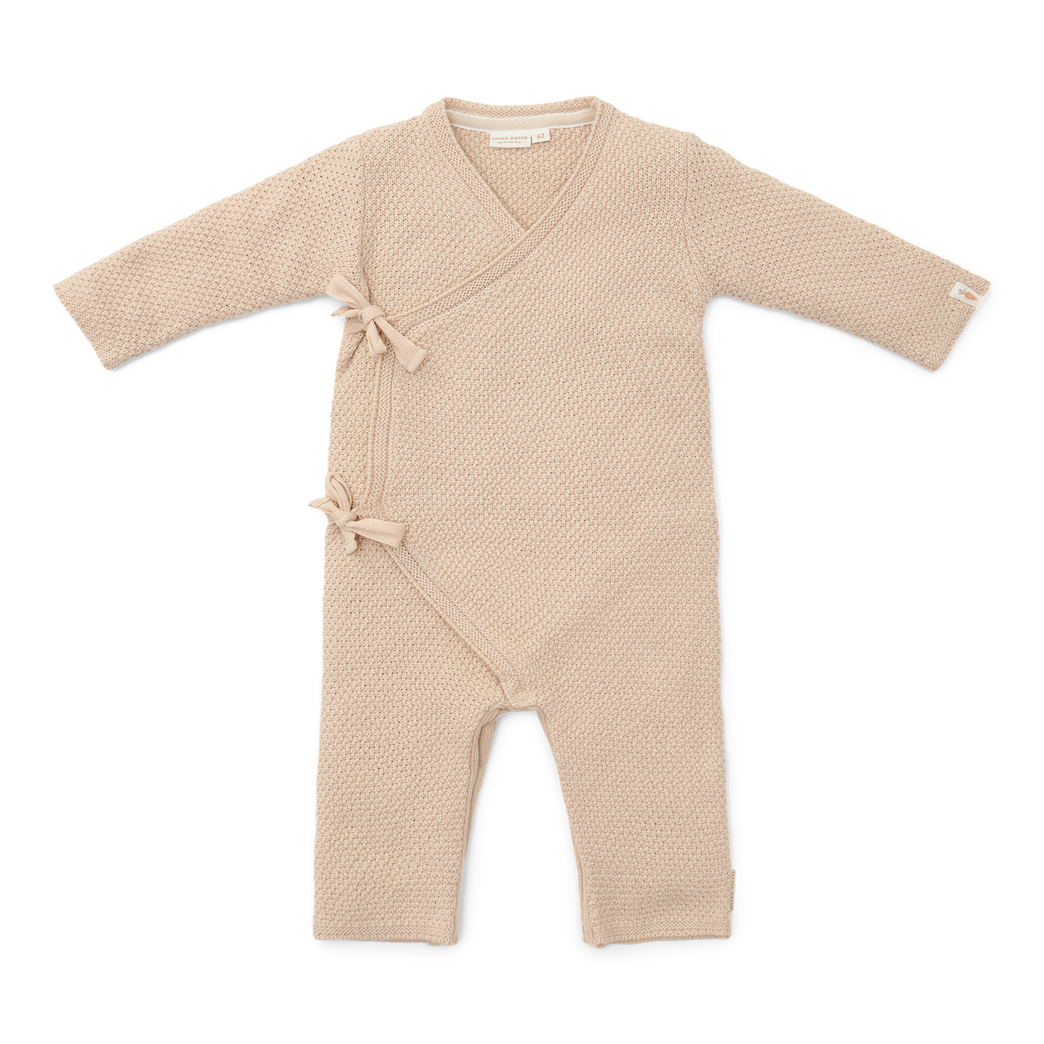 Strampler / Wickelstrampler langarm Strick - Newborn Naturals sand (Gr. 74)
