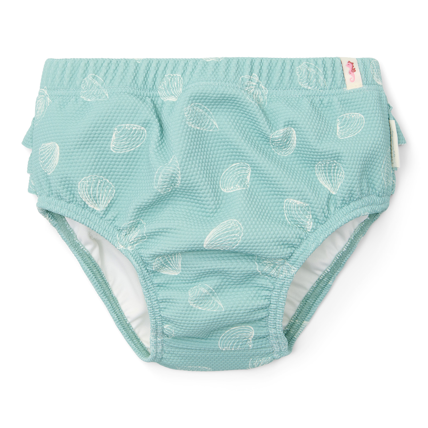 Badehose / Schwimmwindel mit Rüschen - Ocean Treasures Surf Blue (Gr. 62/68)