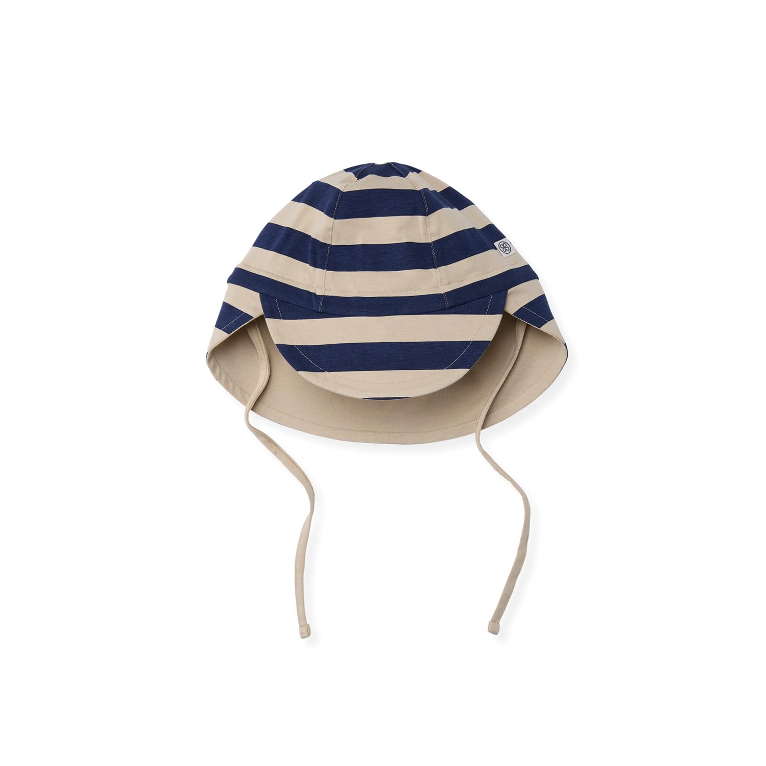 Sonnenhut wendbar mit UV-Schutz (UPF 50+) Navy Stripe - blau / beige (Gr. 0-6 Monate)