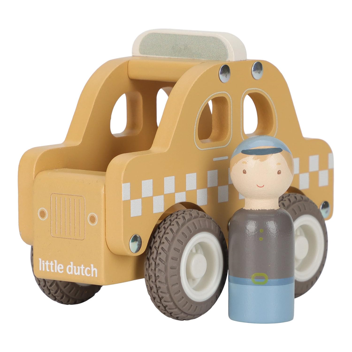 Holz Auto Taxi - Essentials gelb