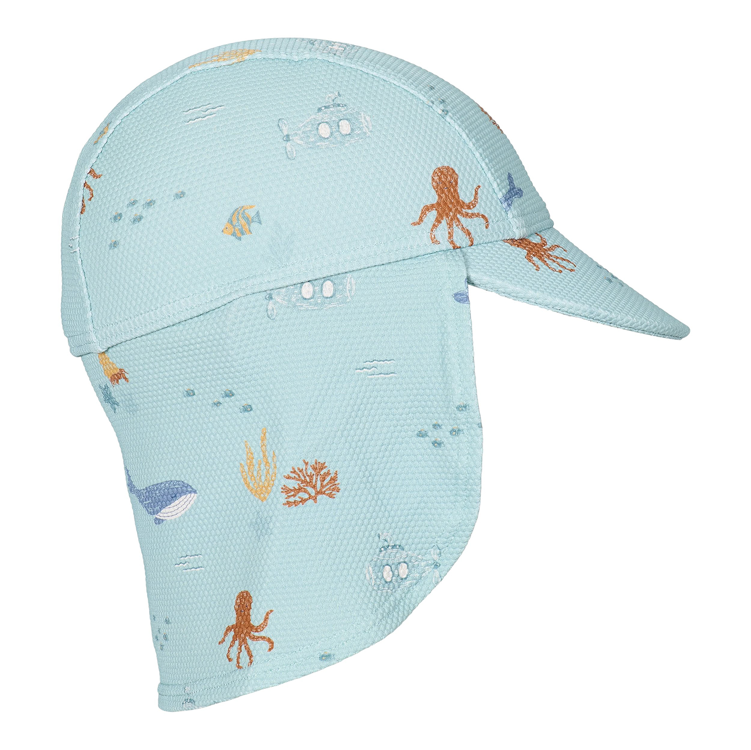 Sonnenhut mit Nackenschutz - Ocean Friends grün (Gr. 0-12 Monate)