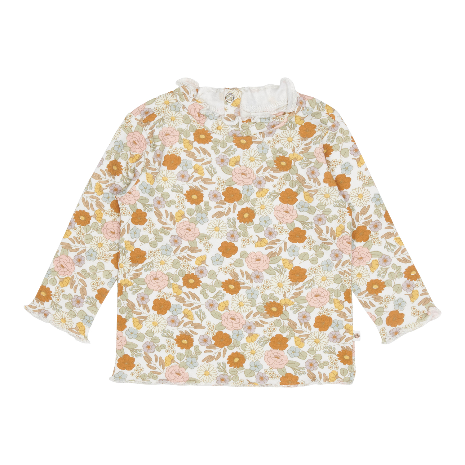 Long Sleeve Shirt / Langarmshirt mit Rüschen Vintage Little Flowers (Gr. 68)