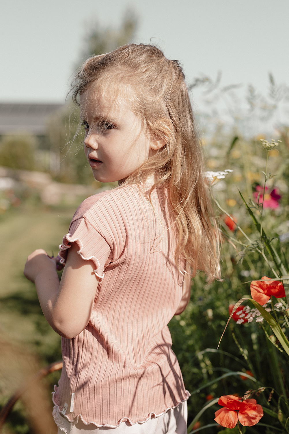 T-Shirt mit Rüschen - Fairy Garden Pink Blush (Gr. 86)