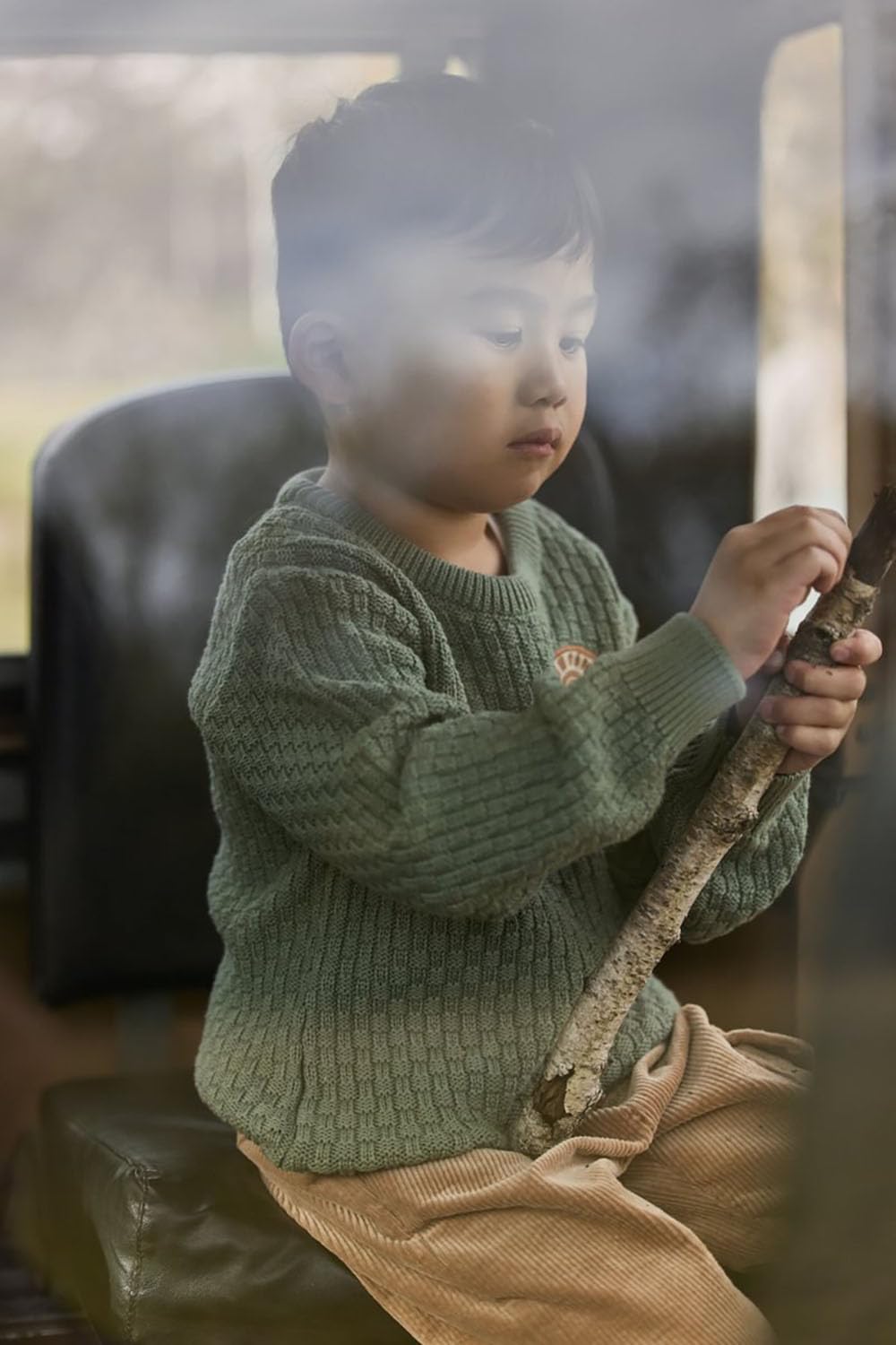 Long Sleeve Shirt / Pullover Strick Sage - Safari Friends grün (Gr. 74)