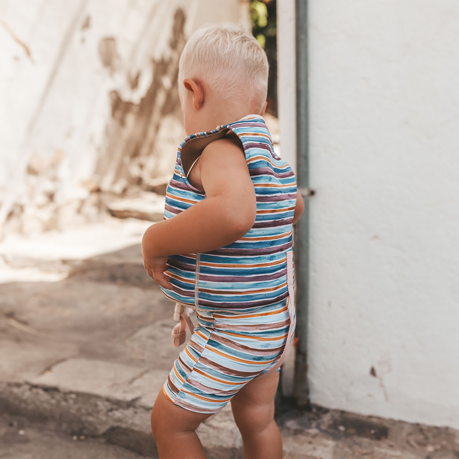 Badehose - Dyed Stripe / Scott blau (Gr. 98/104)