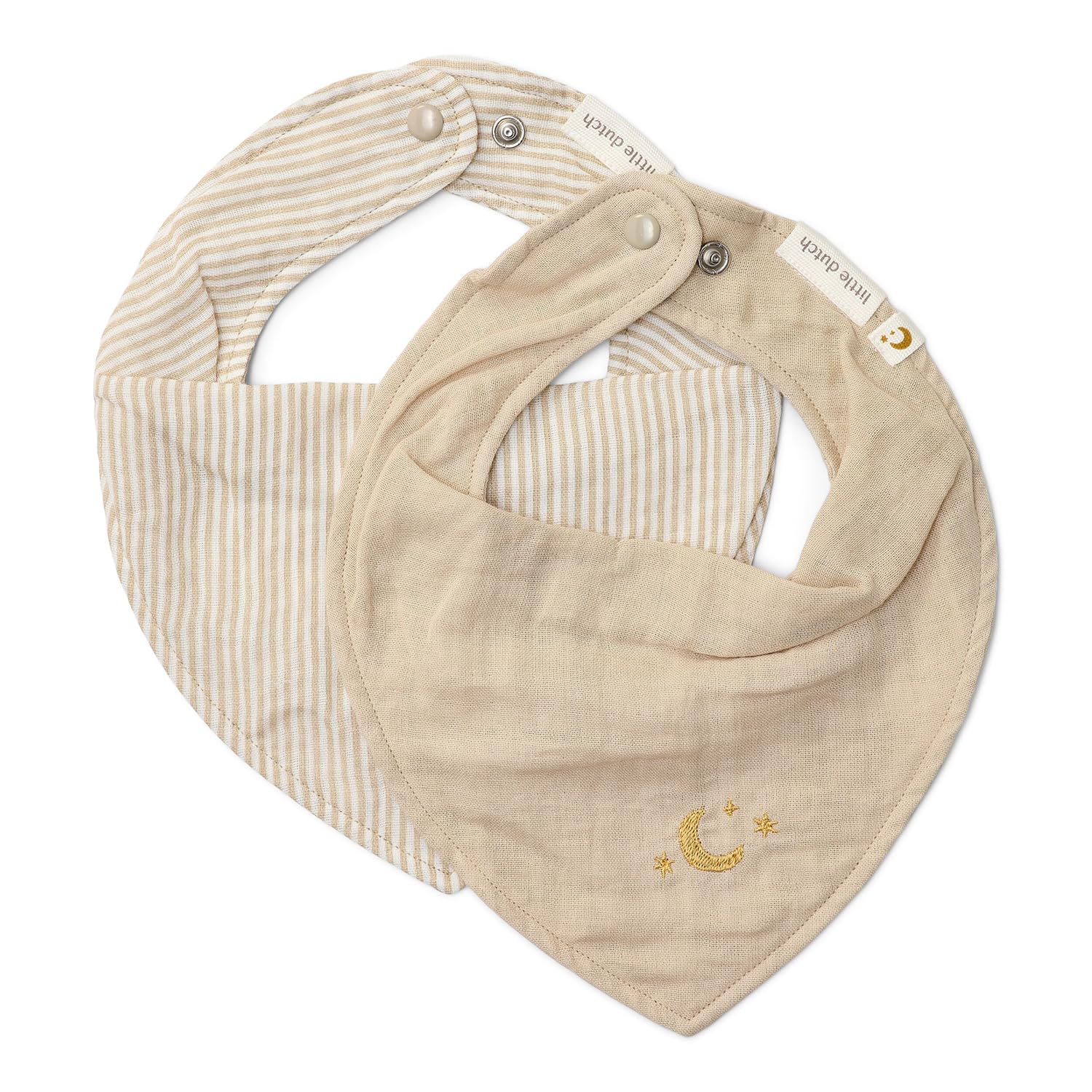 Bandana Lätzchen Halstuch 2er Set Pure Soft Beige - Essentials
