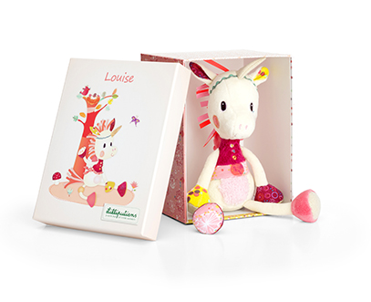 Plüschtier mit Geschenkbox Einhorn Louise