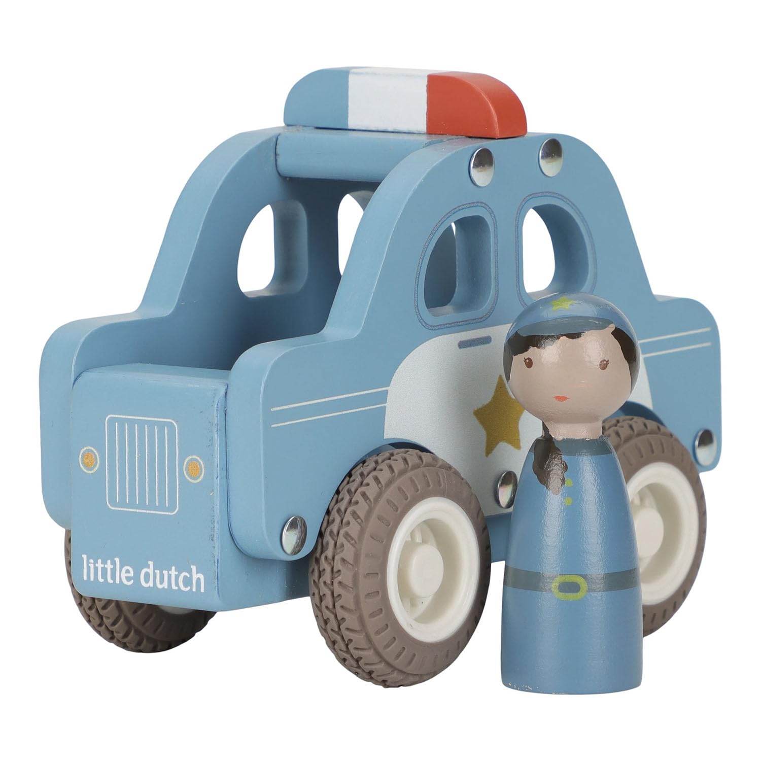 Holz Polizeiauto - Essentials blau