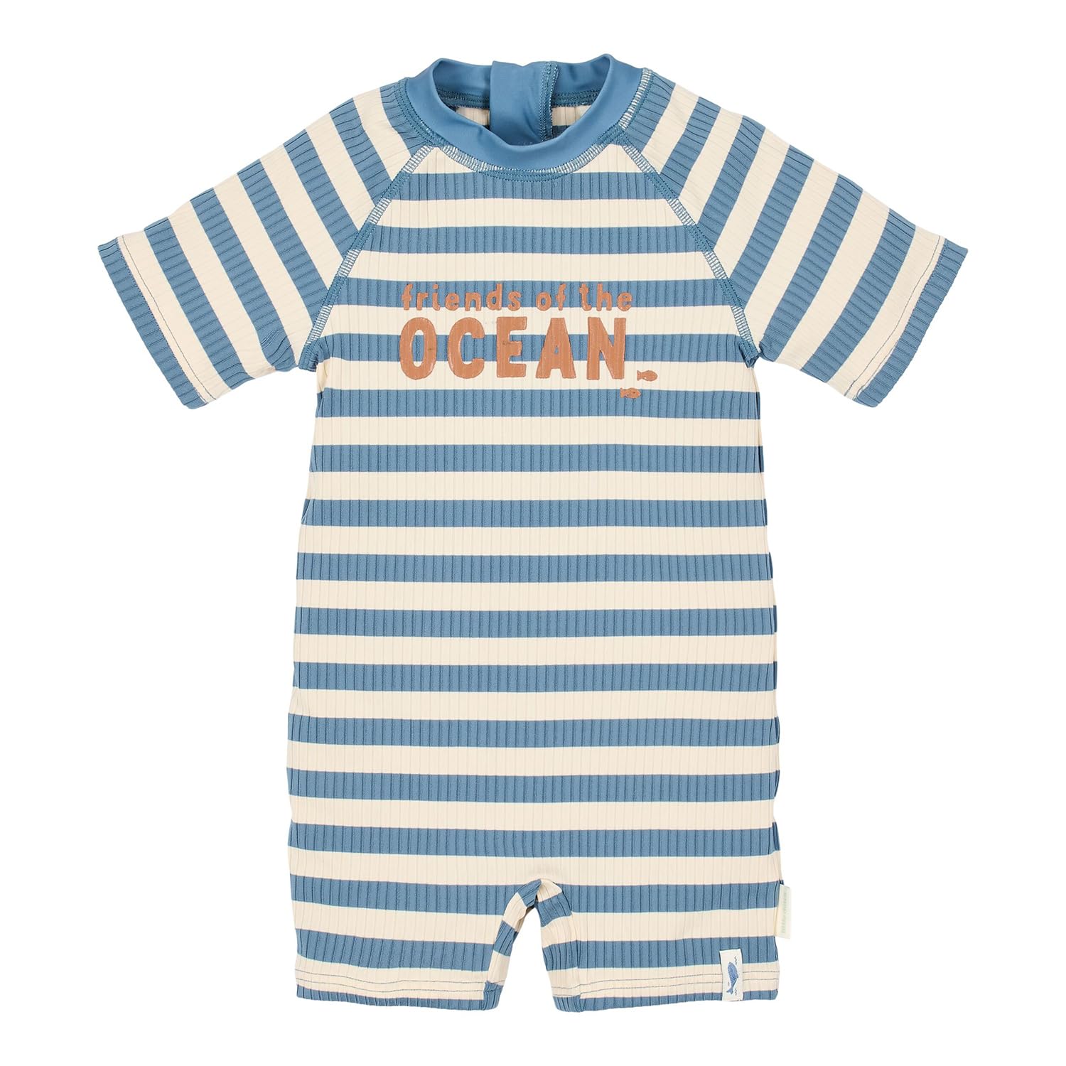 Schwimmanzug kurzarm - Ocean Blue Stripes blau / weiß (Gr. 86/92)