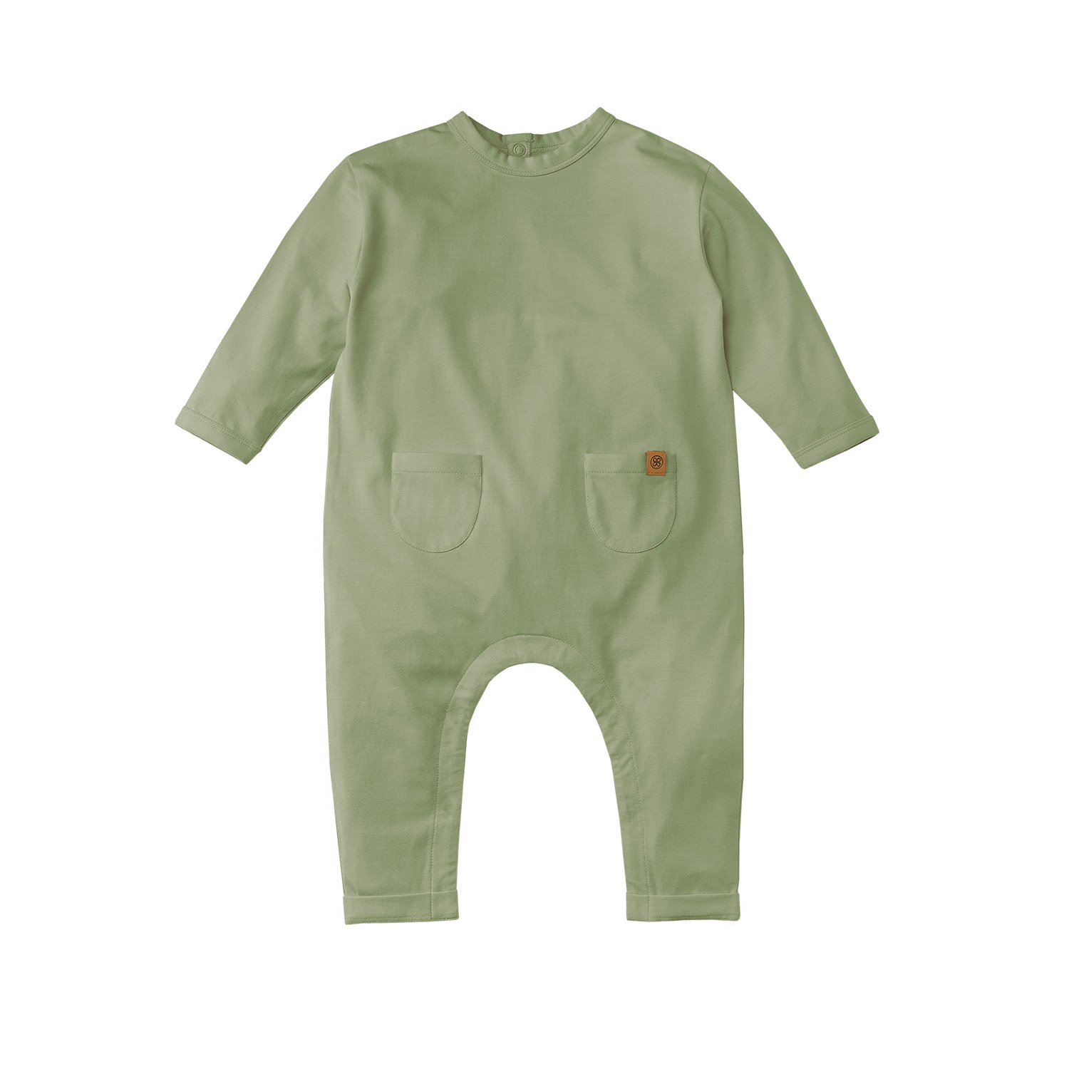 Onesie / Strampler mit UV-Schutz (UPF 50+) - olive (Gr. 80)