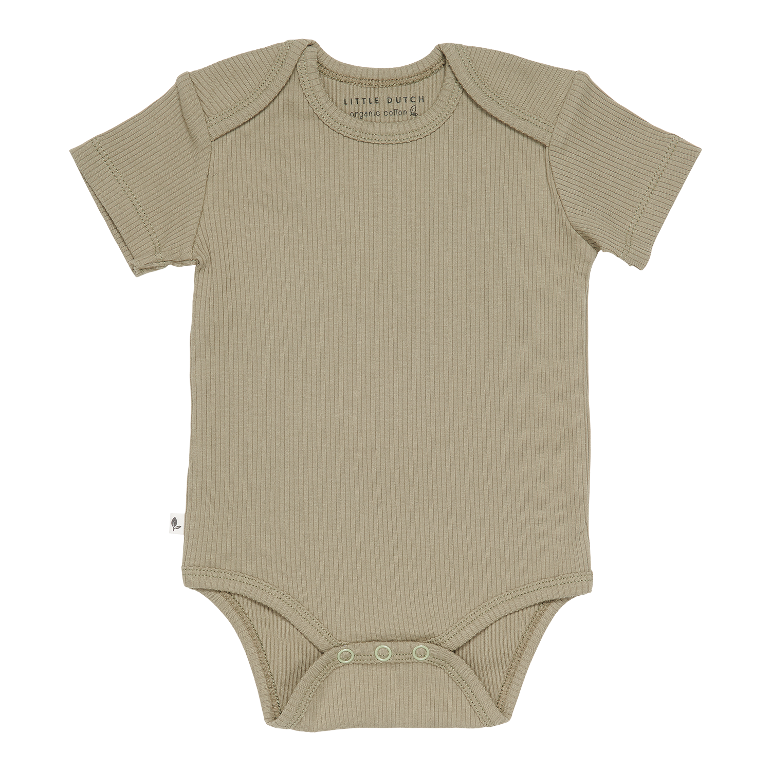 Body Rippe kurzarm olive (Gr. 62/68)