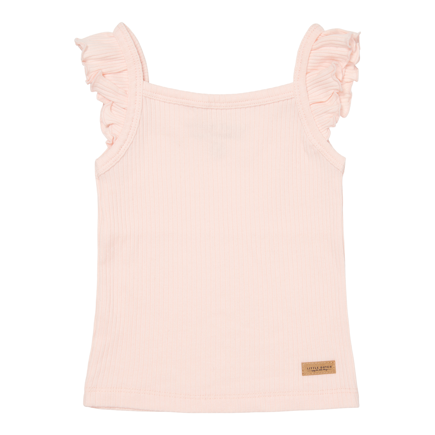 Top mit Volants Rippe Pure soft pink (Gr. 68)